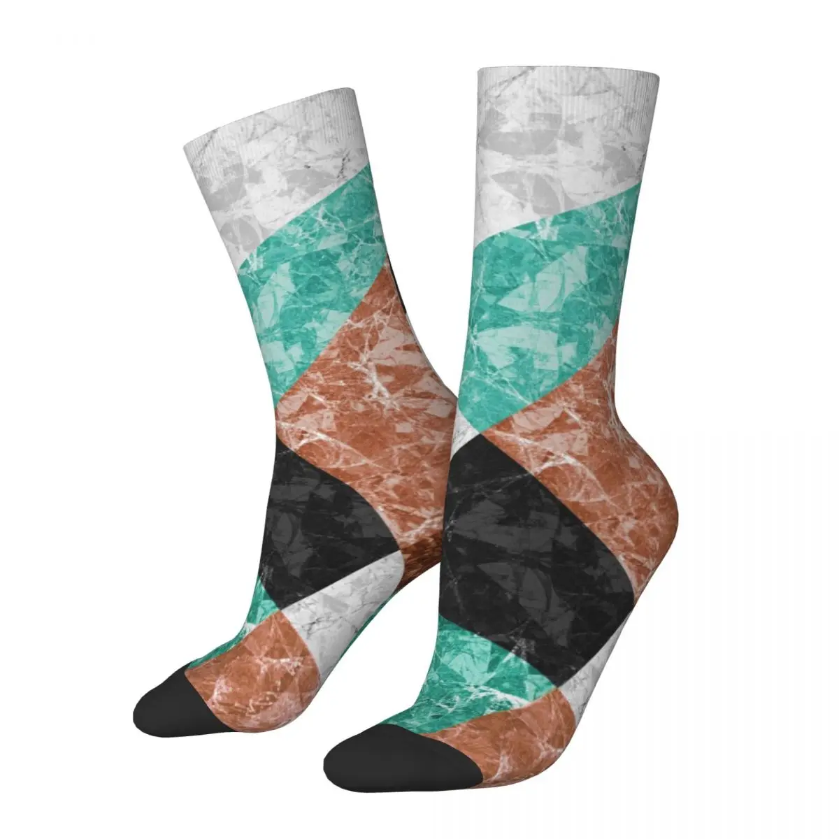 

Hip Hop Retro Marble Geometric Crazy Men's compression Socks Unisex The Thirteenth Floor Harajuku Pattern Printed Crew Sock