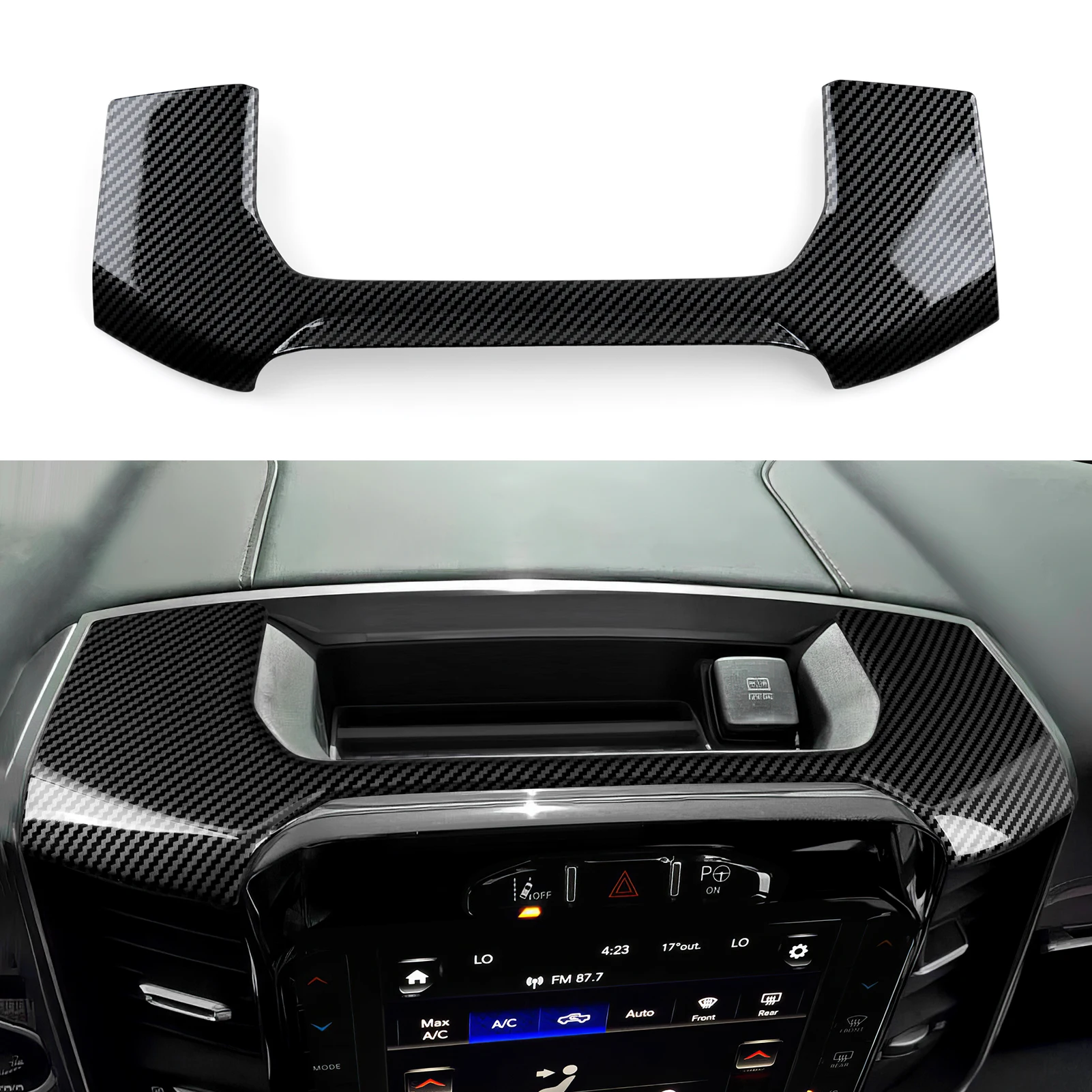 

Для Dodge RAM 1500 2500 3500 2019-2026 12-дюймовая центральная консоль автомобиля, навигационная панель, внутренняя наклейка из углеродного волокна, аксессуары из АБС-пластика