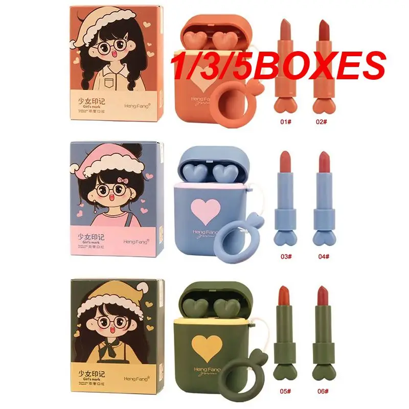 1/3/5BOXES Двухствольная удобная долговечная беспроводная губная помада для