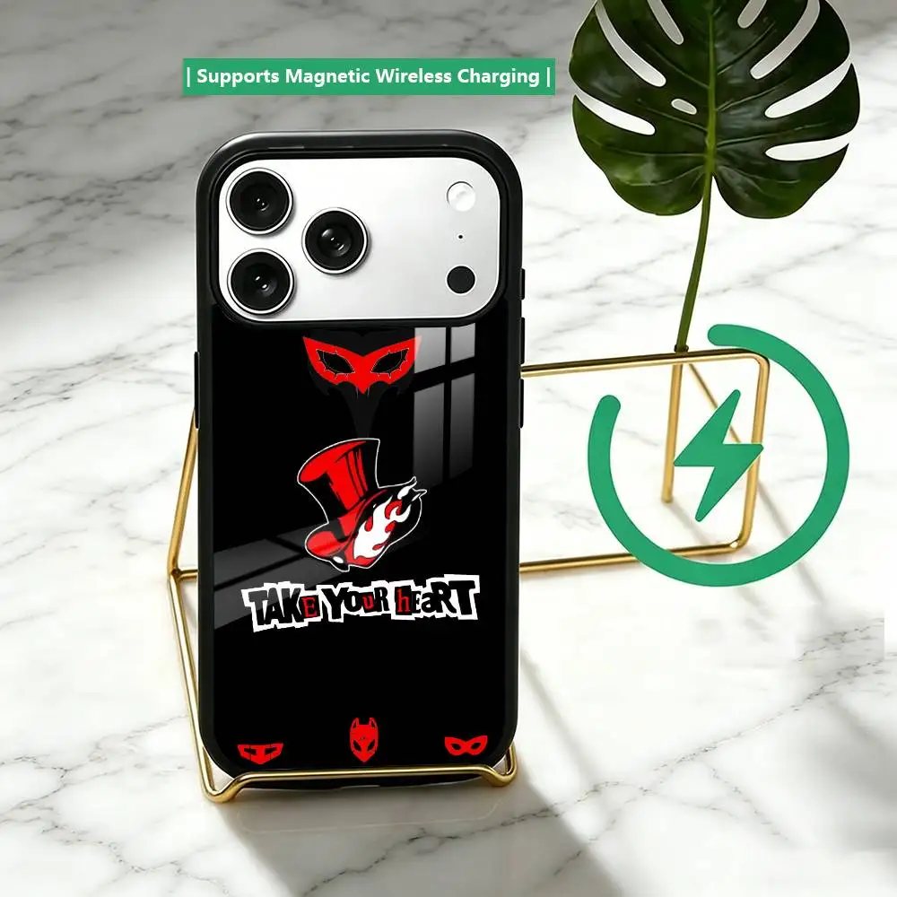 Фото Чехол для телефона Games-Wallpaper Persona 5 для iPhone 17, 16, 15, 14, 13, 12, 11 Plus, Pro, совместимый с магнитной беспроводной зарядкой №3