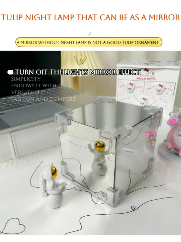 Ночник тюльпан ручной работы материал сделай сам кубик-тюльпан зеркало декор для