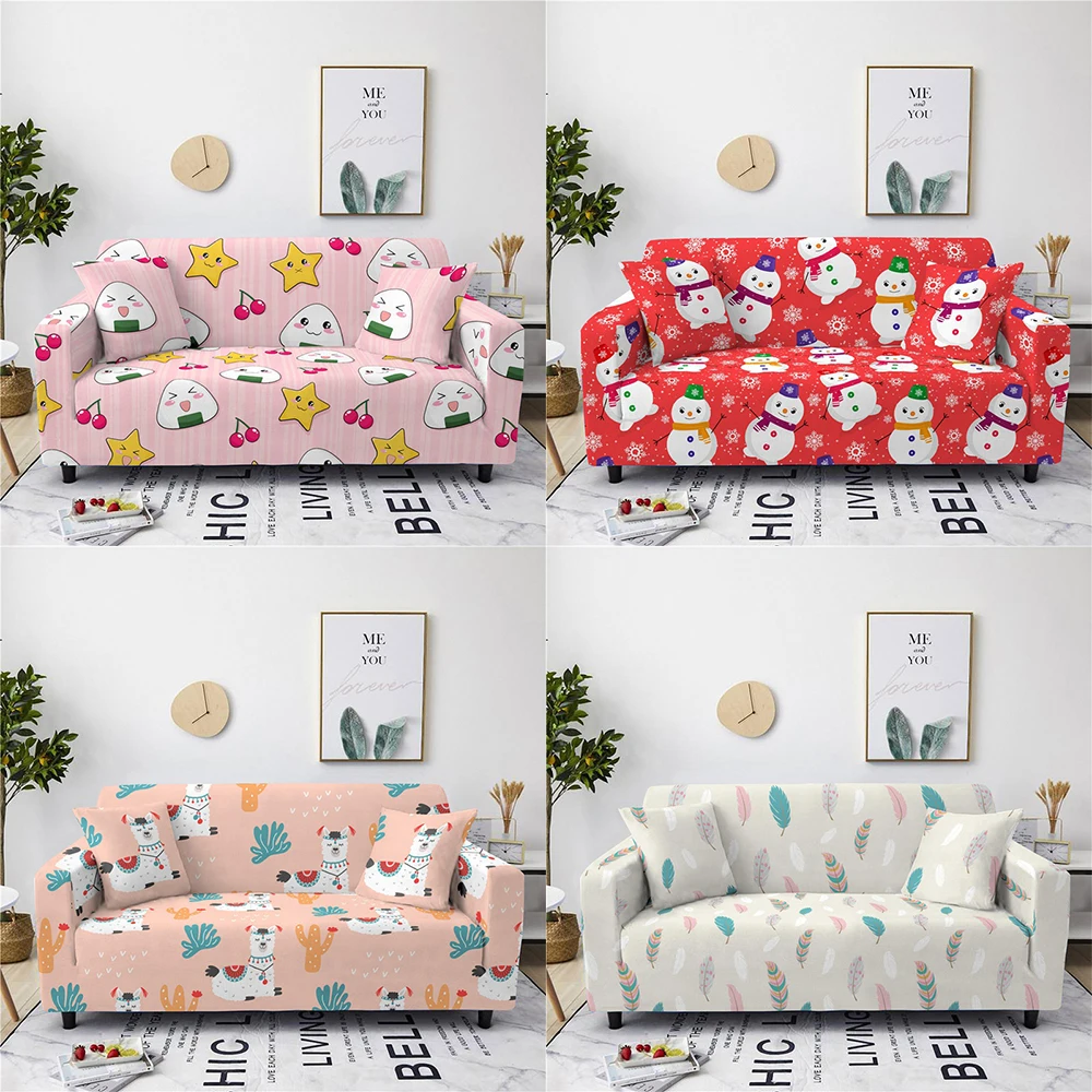 

Cartoon Theme Sofa Cover Home Decor Spandex Elastic Sofa Covers for Living Room All Inclusive Sectional Sofa Cushion Cover
