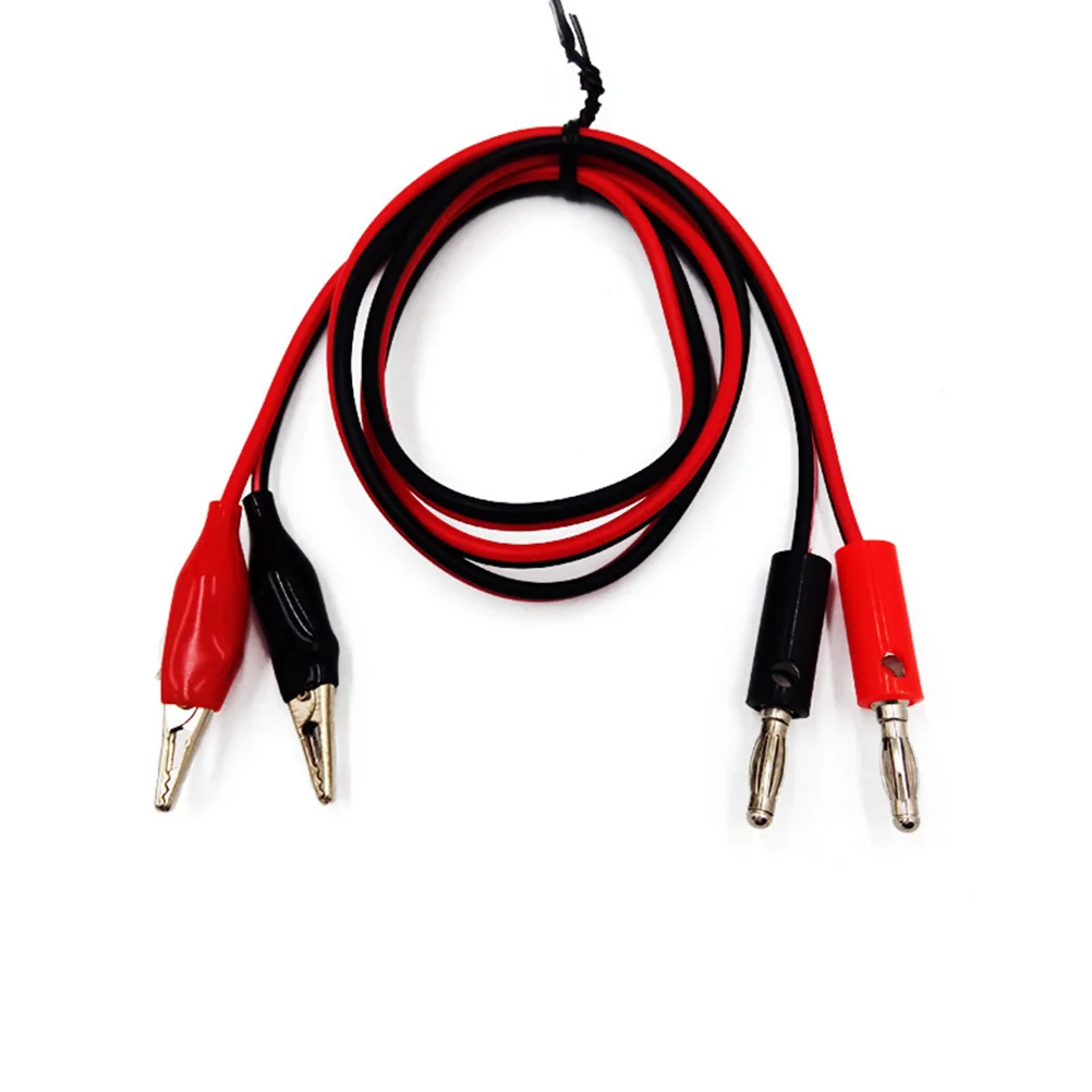 

1 pc Banana to Alligator Clip Insulated Practical Electrical Black and Red Cable