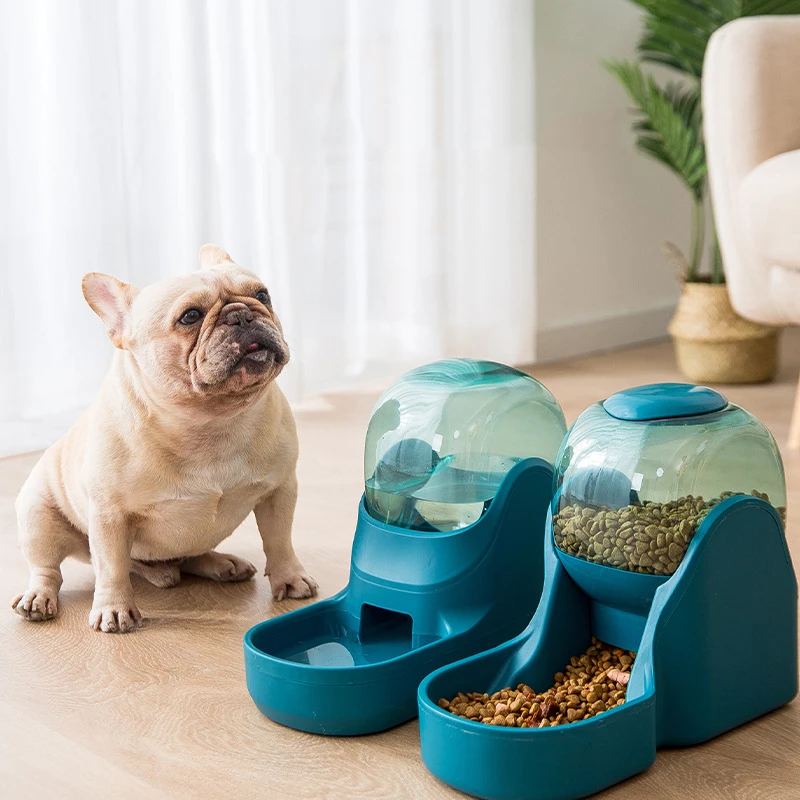 

3.5L Pet Dog Cat Feeder Drinker Bowl for Dogs 2022 Drinking Water Bottle Kitten Bowls Slow Food Feeding Container Pet Supplies