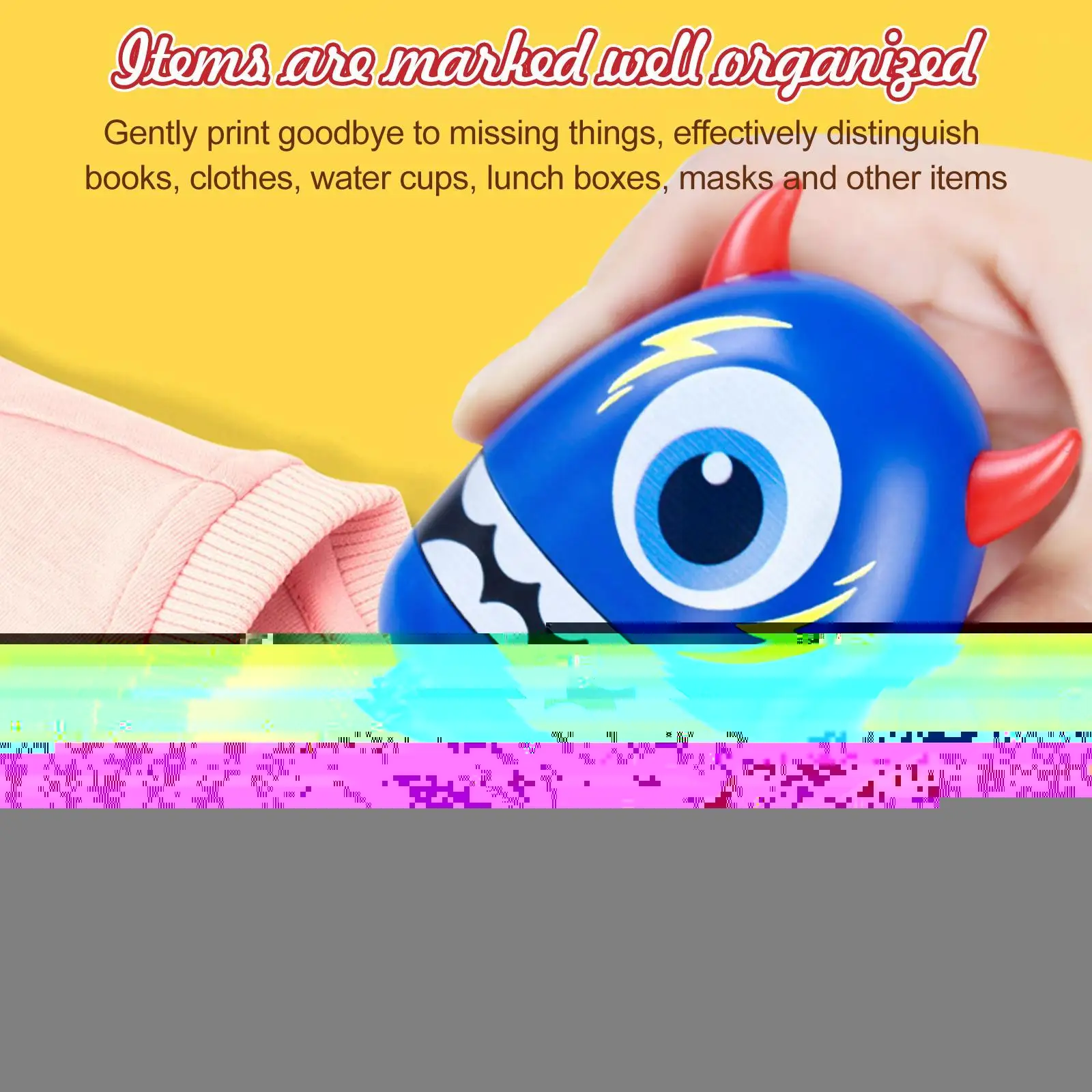 

Custom Name For Baby Clothes Cartoon Children's Seal Name Stamp Custom School Uniform Name Word Waterproof Wash Not Faded S Z6q8