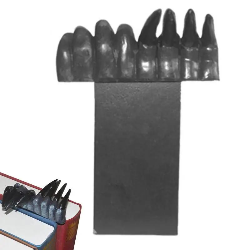 

Черная жуткая Закладка-книжка с рисунком дьявола, канцелярские принадлежности 3D из смолы, подарок, декор на Хэллоуин