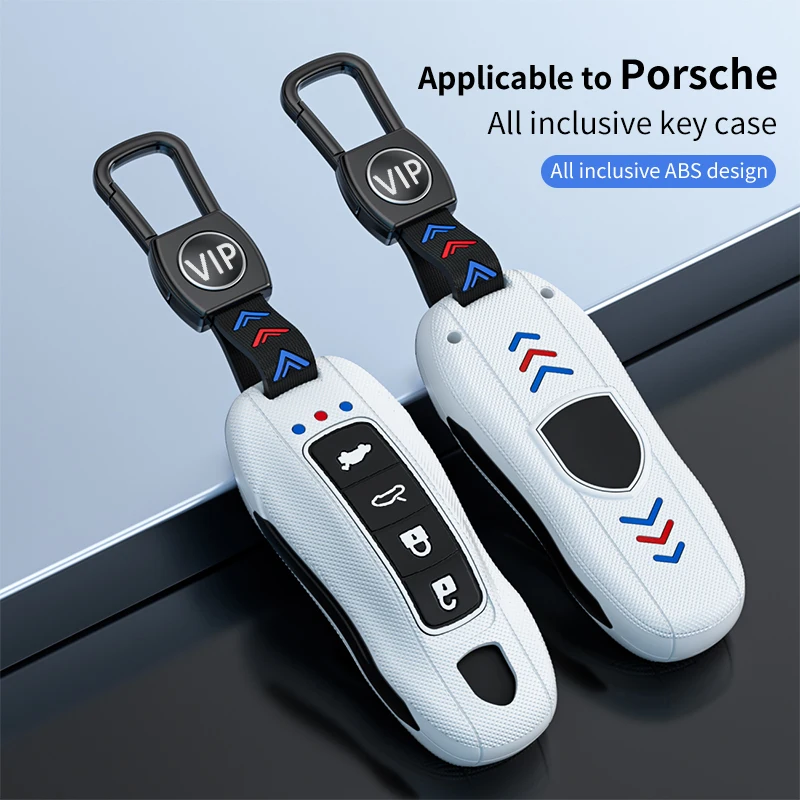 Car Smart Remote Key Case Fob Covers Set Shell for Porsche Panamera Spyder Carrera Macan Boxster Cayman Cayenne 911 970 981 991