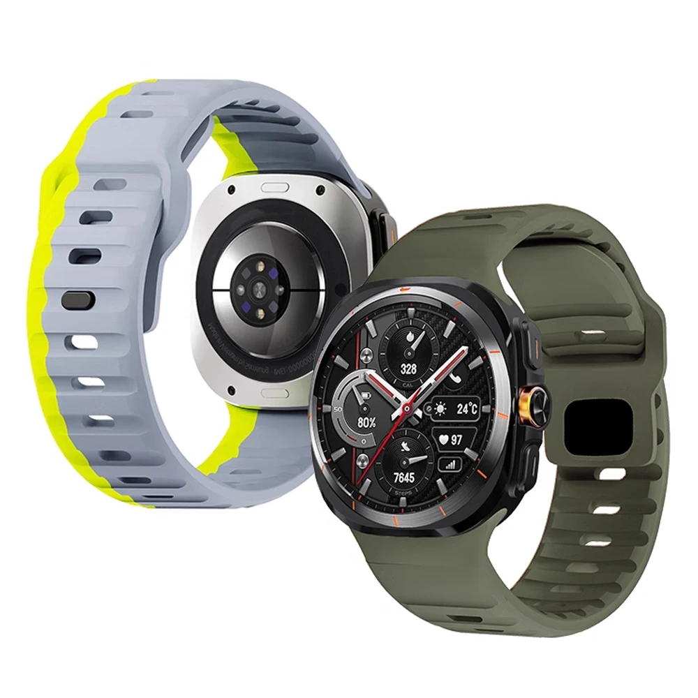 Ремешок силиконовый для смарт-часов спортивный браслет Samsung Galaxy Watch 7 Ultra 47 мм