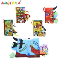 augleka baby sound paper cloth book can tear infant books animal tail three dimensional book early educational baby toys 0 36 m