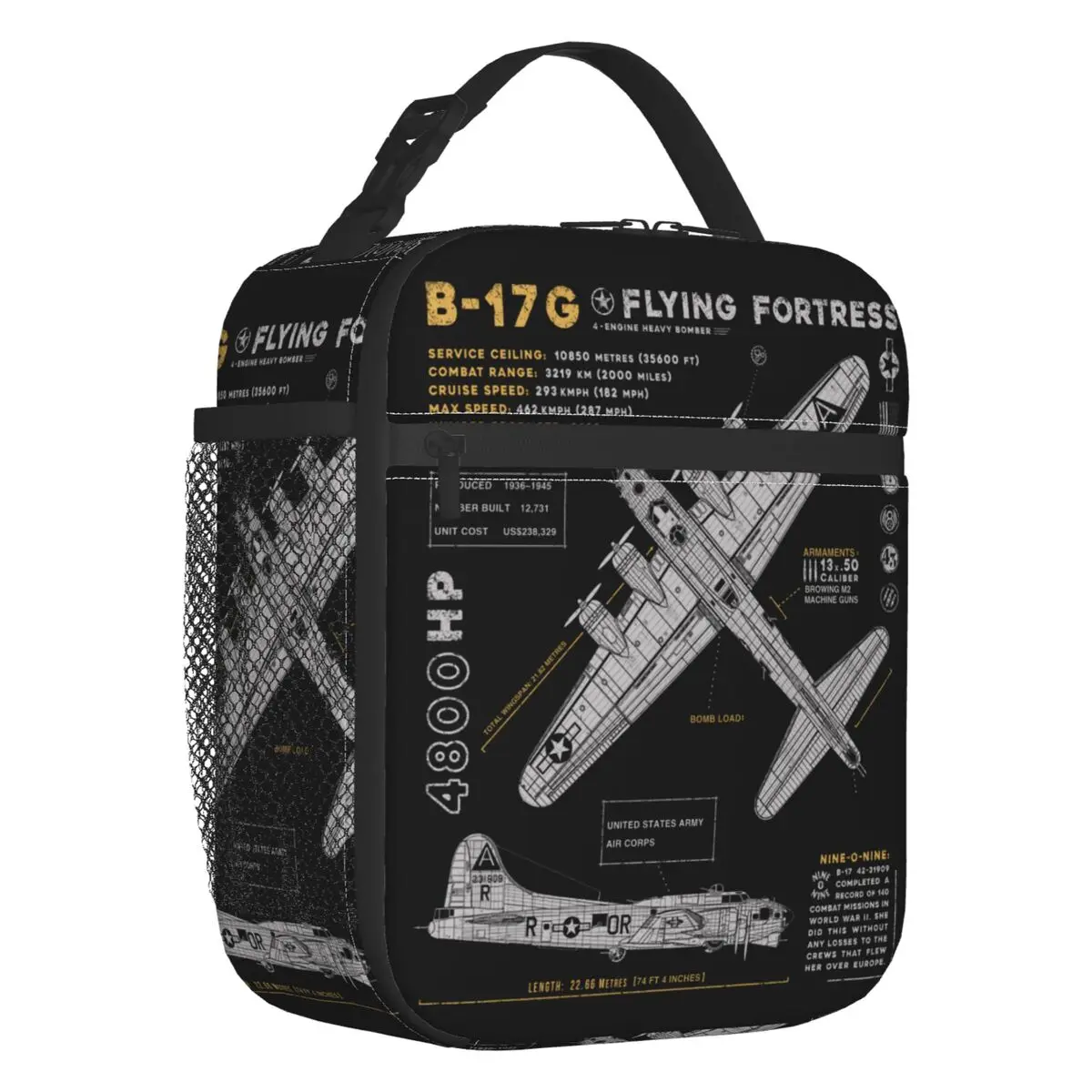 

B-17 Fly крепость спитфайер изолированный обеденный мешок истребитель самолет Второй мировой войны пилот летательный аппарат портативный охладитель термо бенто коробка
