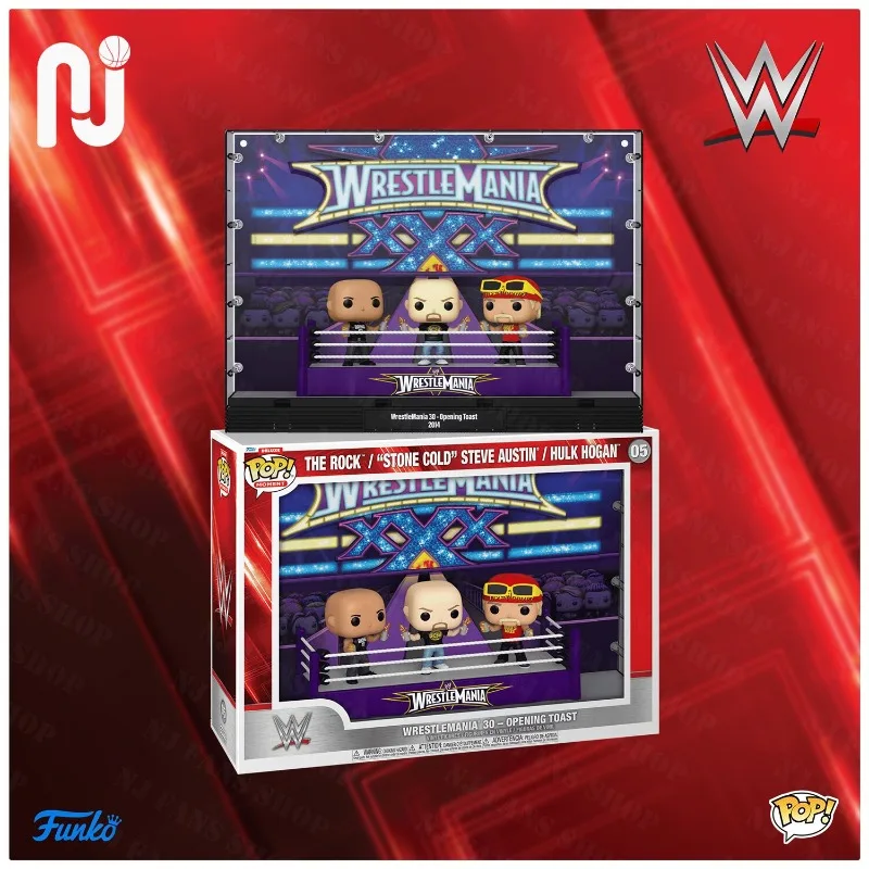 Фото Оригинальные фигурки Funko Pop Джонсона/Рейнса/Сины/Хогана, игрушки WWE, подарки на день рождения и Рождество. №3