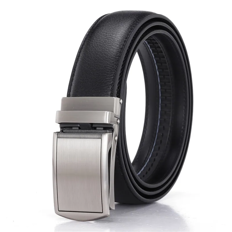 

LannyQveen New Genuine Leather belts for man brand customized Men's Automatic buckle belts hot selling