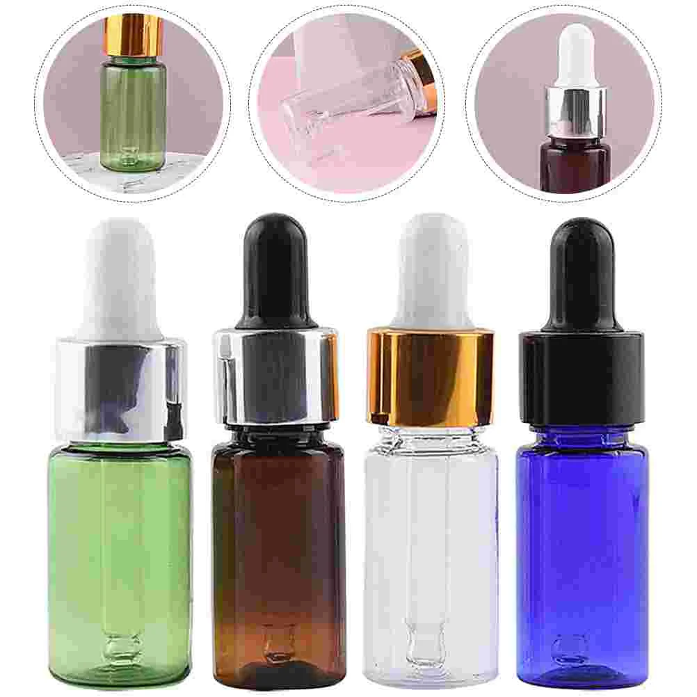 

4 Pcs Essential Oil Dropper Travel Containers Leakproof The Pet Small Plastic Oils