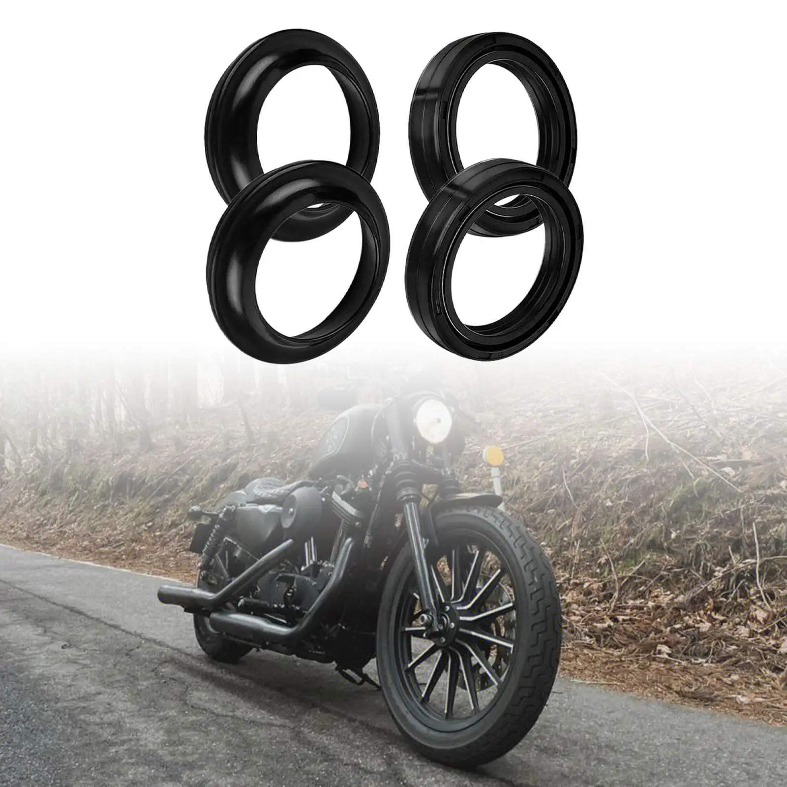 4x сальник вилки пылезащитный чехол 39x52x11 мм для Harley XL883N XL1200C