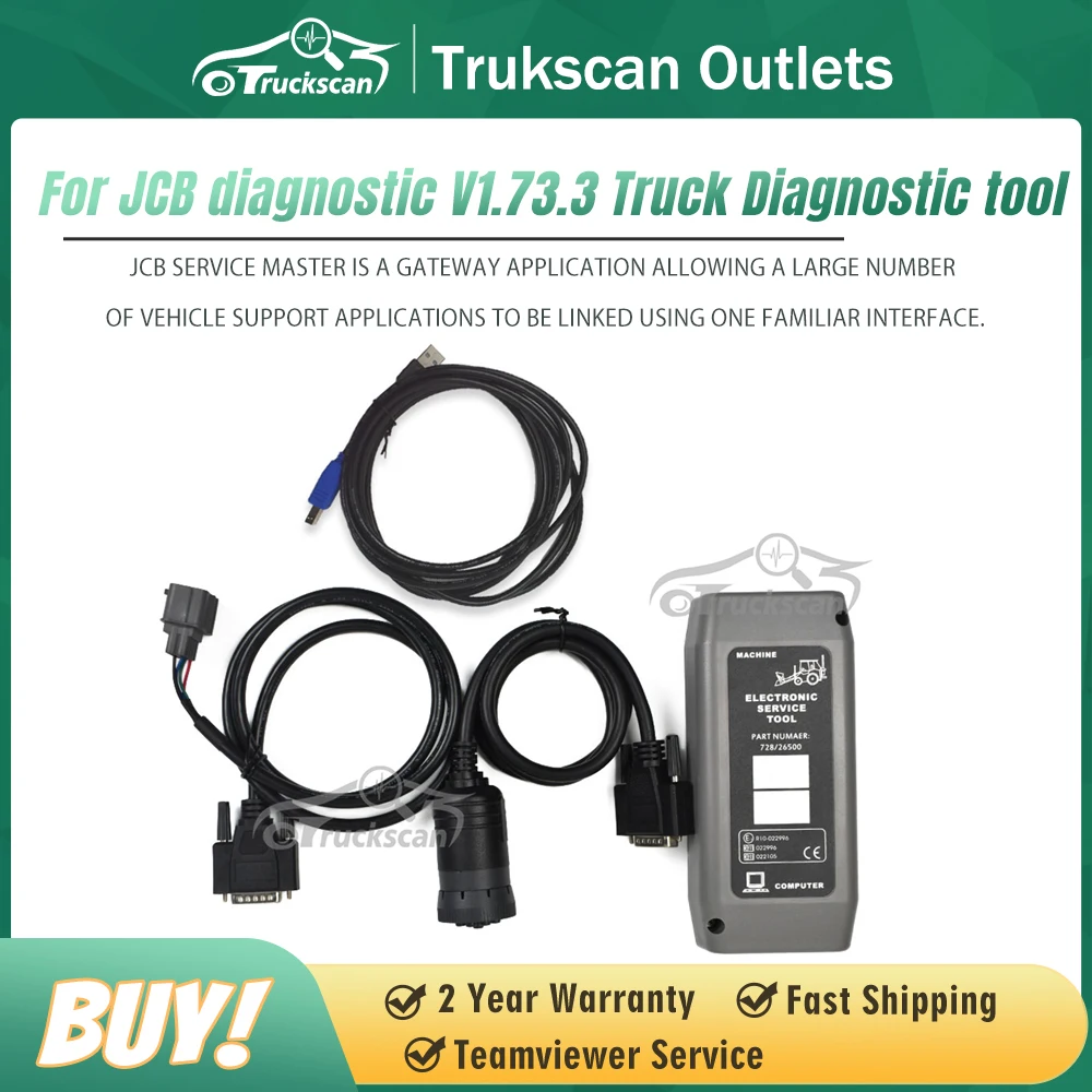 

Full truck diagnostic wire for JCB Electronic Service Master Tool V1.73 Interface heavy duty diagnostic scanner