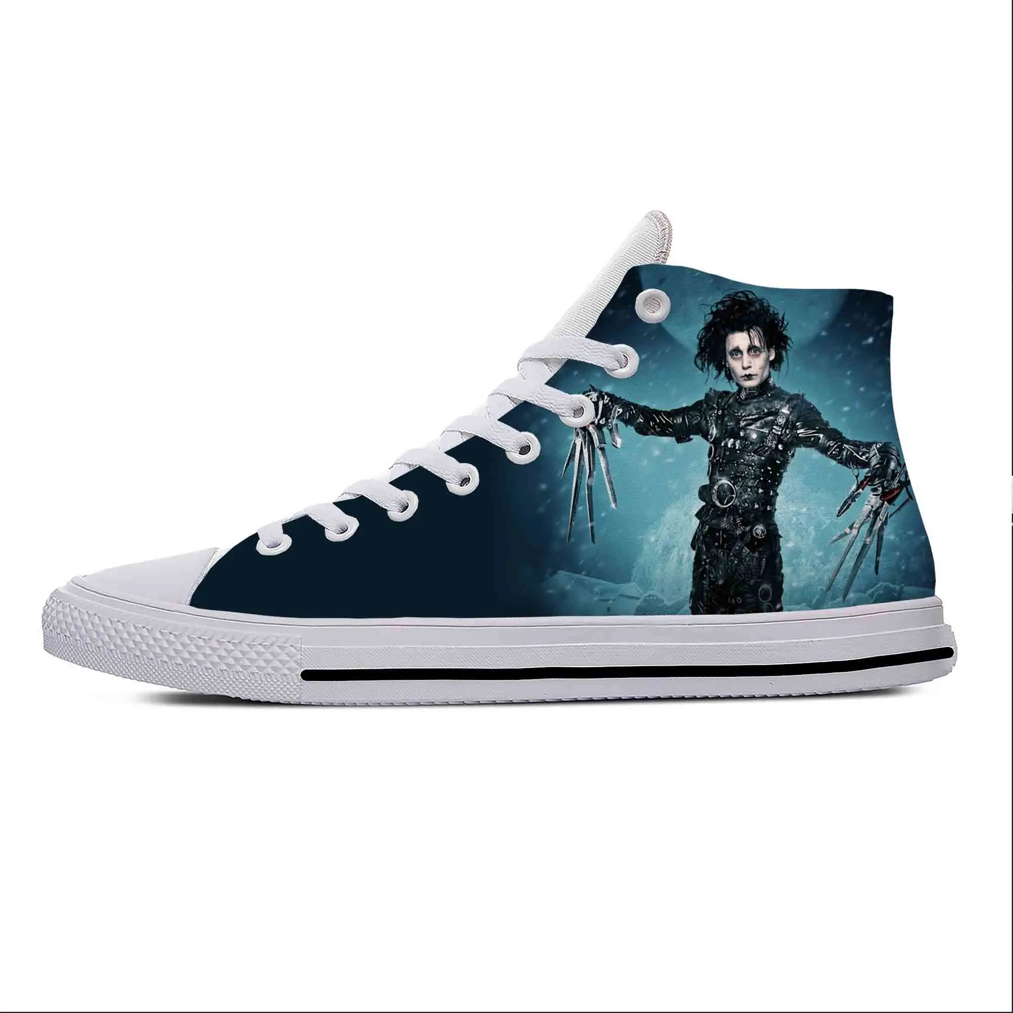 

Movie Edward Scissorhands Johnny Depp Cool Funny Casual Cloth Shoes High Top Lightweight Breathable 3D Print Men Women Sneakers