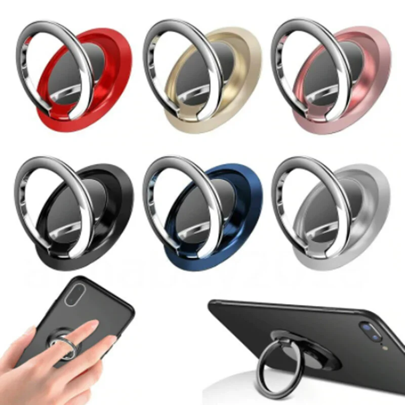 

360-degree Rotation Mobile Phone Holder Metal Magnet Mobile Phone Stand Ring Buckle Magnetic Car Mobile Phone Bracket Rotable