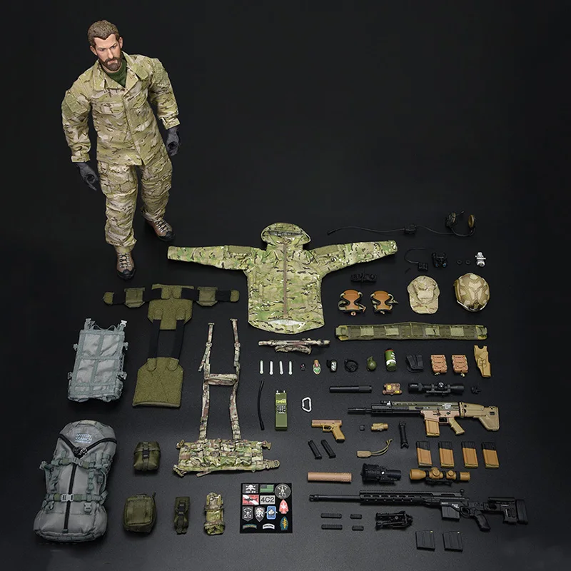 

EASY&SIMPLE ES 1/6 26042S USA Army Special Forces Sniper Arid Version 12'' Male Soldier Action Figure Full Set Toy for Fans