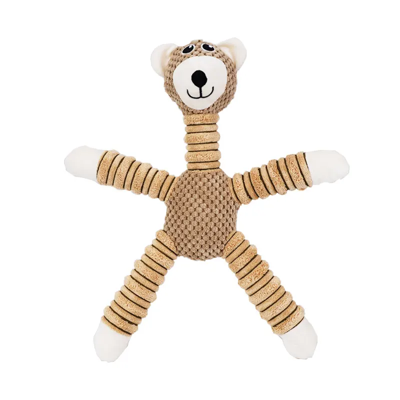 Собака плюшевая игрушка для домашних животных жевательные пищалки звуковые