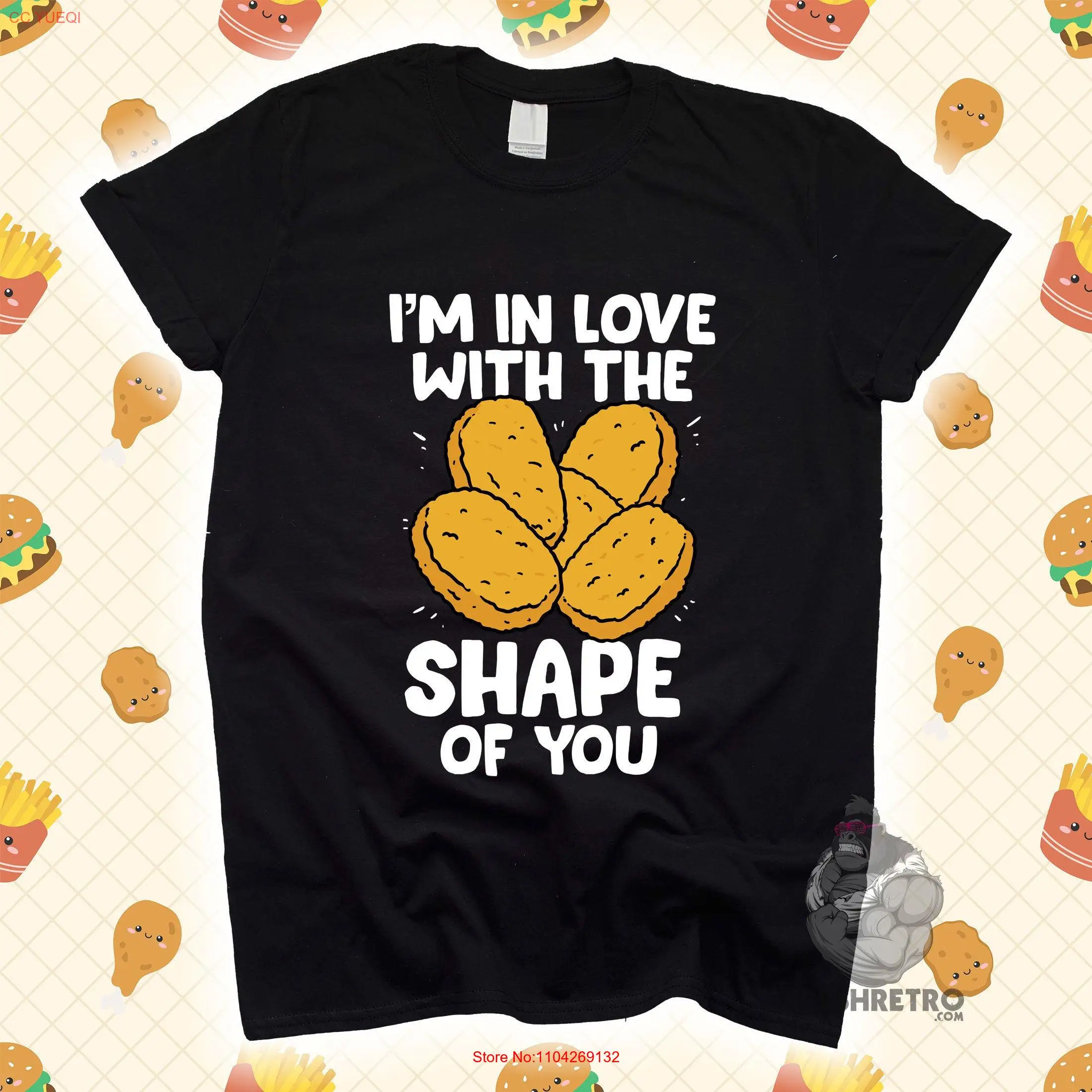 Футболка I'm In Love With The Shape of You с куриным самородком на день рождения детская