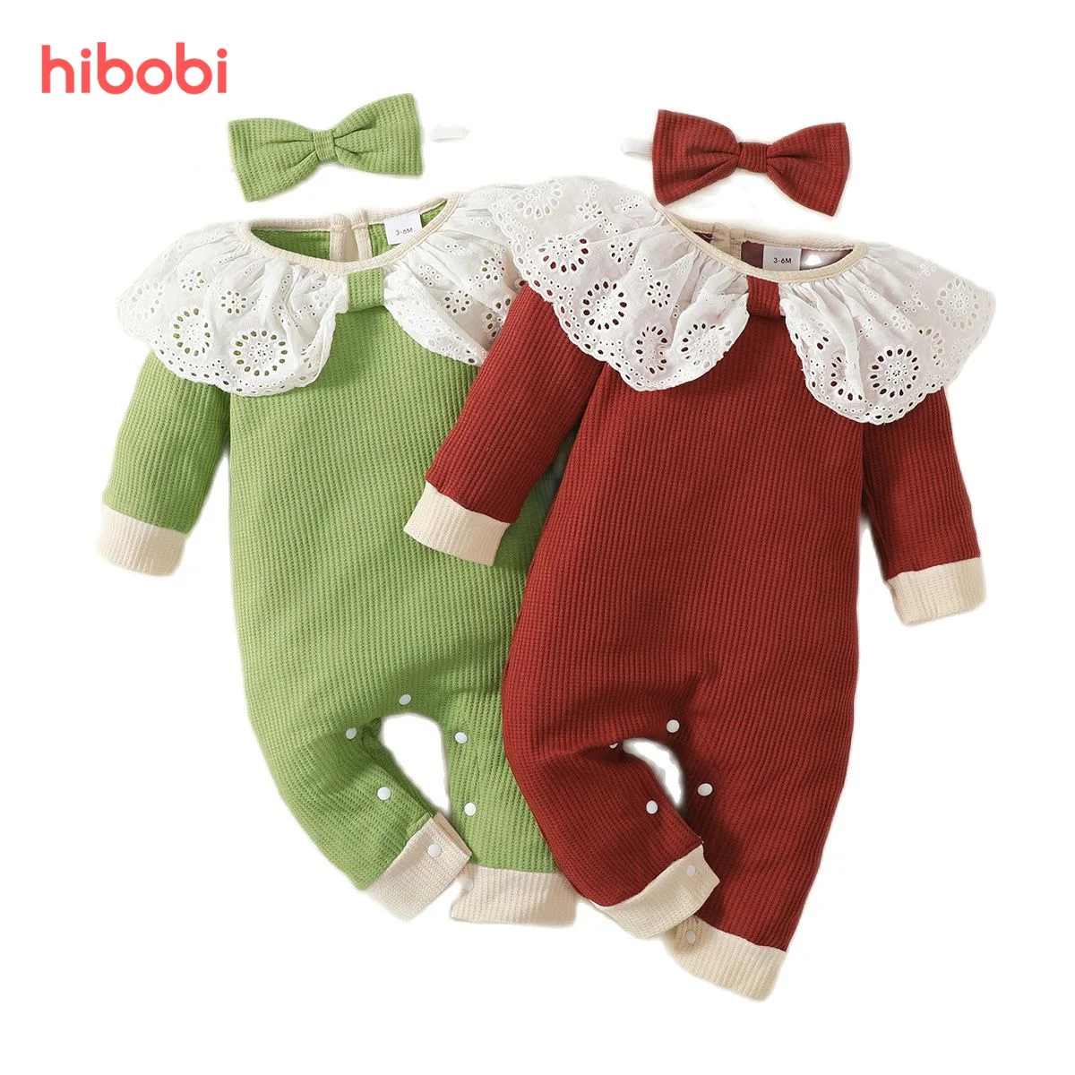 

2 шт., детский осенний комбинезон с длинным рукавом и оборками