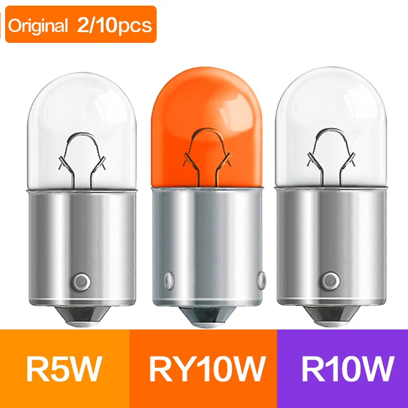 Фото Лампа сигнальная автомобильная T16 OSRAM 12V R5W 5007/12821 R10W 5008/12814 RY10W 5009/12093, галогенная, для внутреннего освещения, чтения и подсветки номерного знака №1