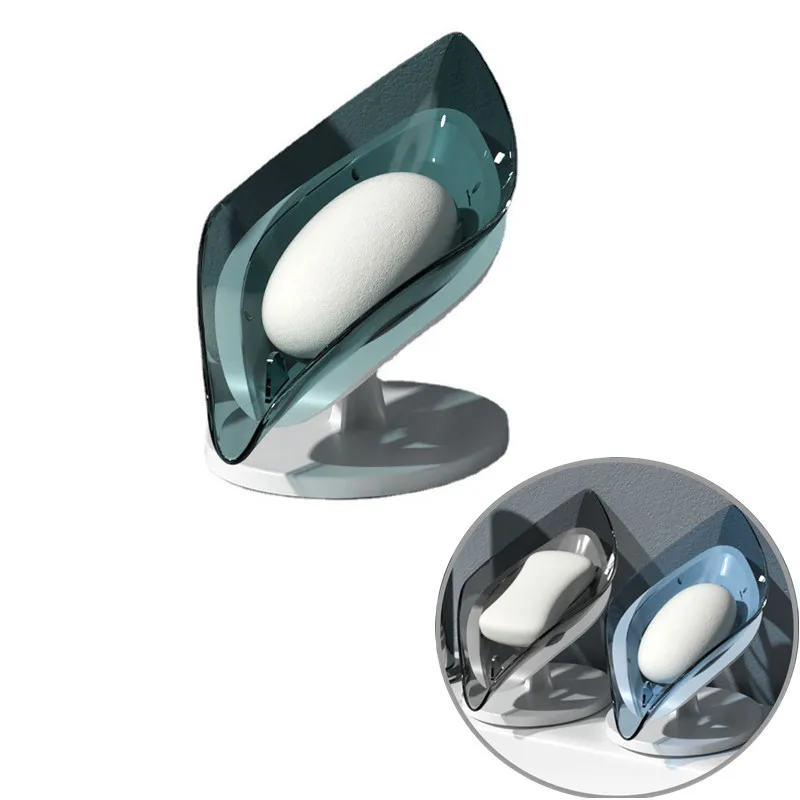 

Футляр для мыла в форме листьев, держатель для мыла и губки, креативная присоска без пробивания отверстий, аксессуары для ванной комнаты и дома