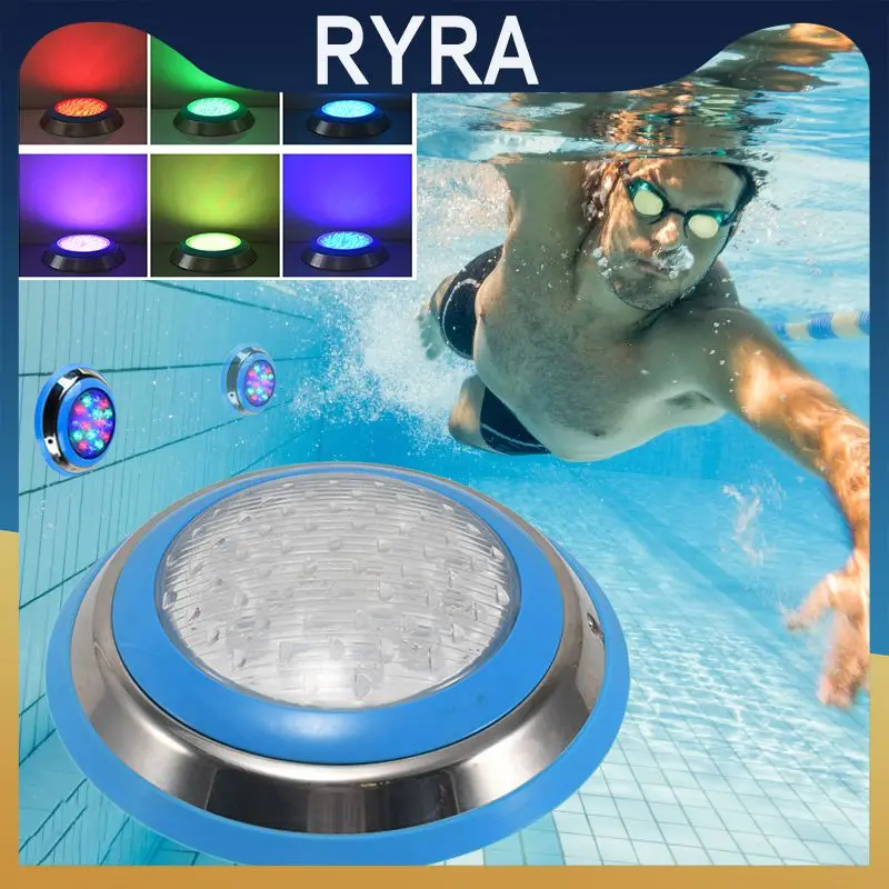 

2020 LED Stainless Steel Wall-Mounted Swimming Pool Light Multi-Specification Colorful RGB Pool Light Landscape Underwater Light