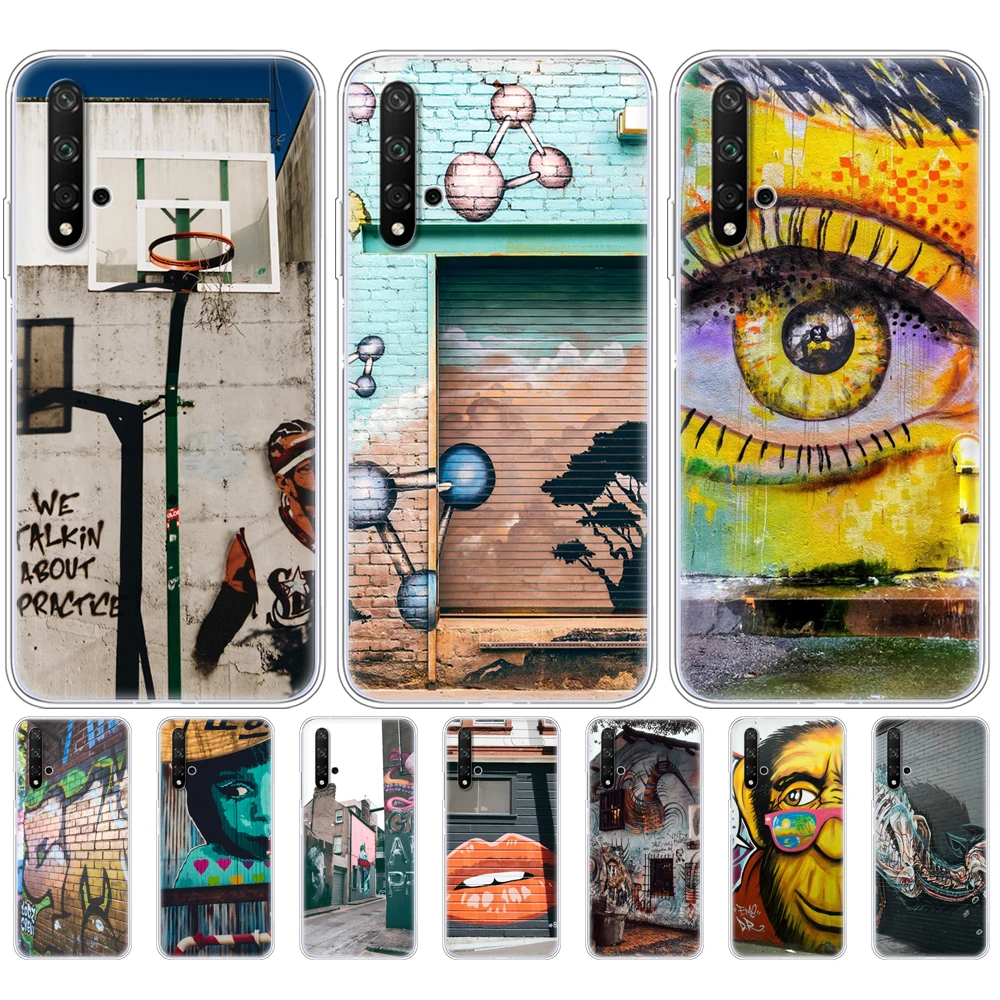 

Cool street graffiti case for HONOR 30 30i 30S 20 lite view 30 pro plus cover for honor 20S 20E V20 9A 9C 9S 7s phone back cover