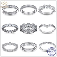 wuiha real 925 sterling silver created moissanite row diamonds wedding ring for women fine jewelry gifts drop shipping wholesale