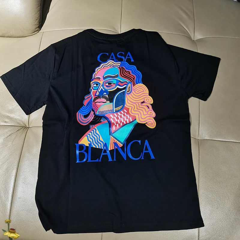 

GRAFFITI Rainbow Logo Casablanca 3XL T Shirt Men Women Original Tag Fashion Original T-shirt One Day Ship Out