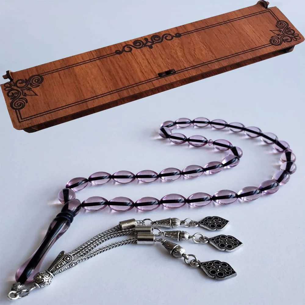 

Beyrut powder amber rosary natural stone ottoman Muslim necklace