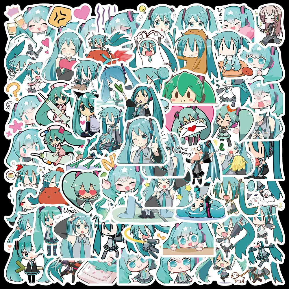 65 шт. водонепроницаемые аниме-наклейки для скейтборда ноутбука |