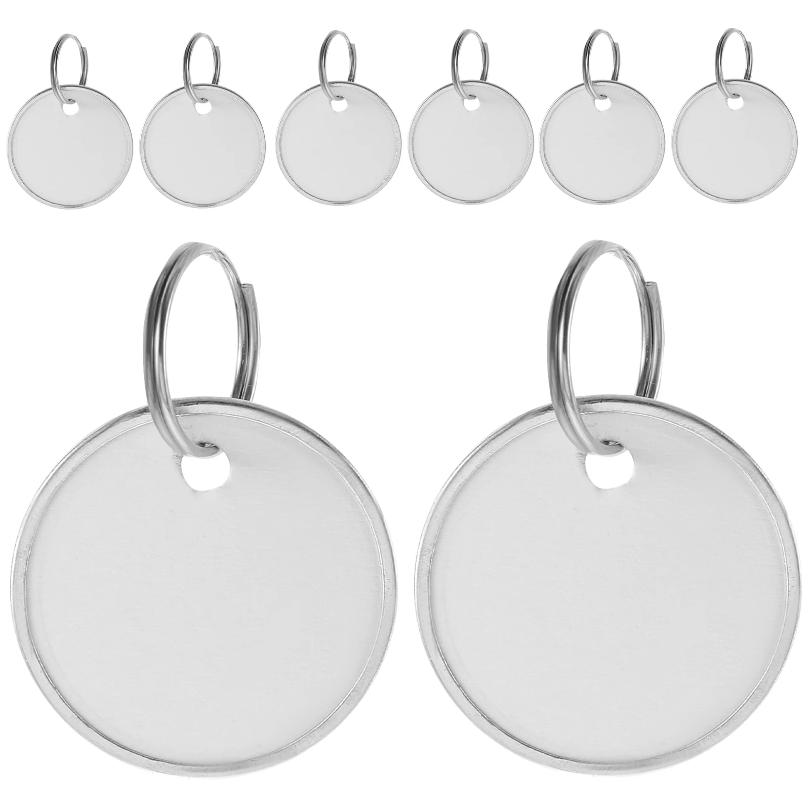 

50pcs Key Rings Tags Key Label Tags with Split Rings for Identifier Luggage Keys