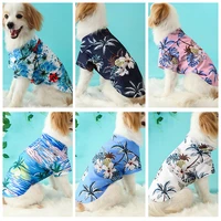pet t shirts dog clothes summer hawaiian style breathable thin beach shirts for dog cat small large puppy chihuahua pets costume