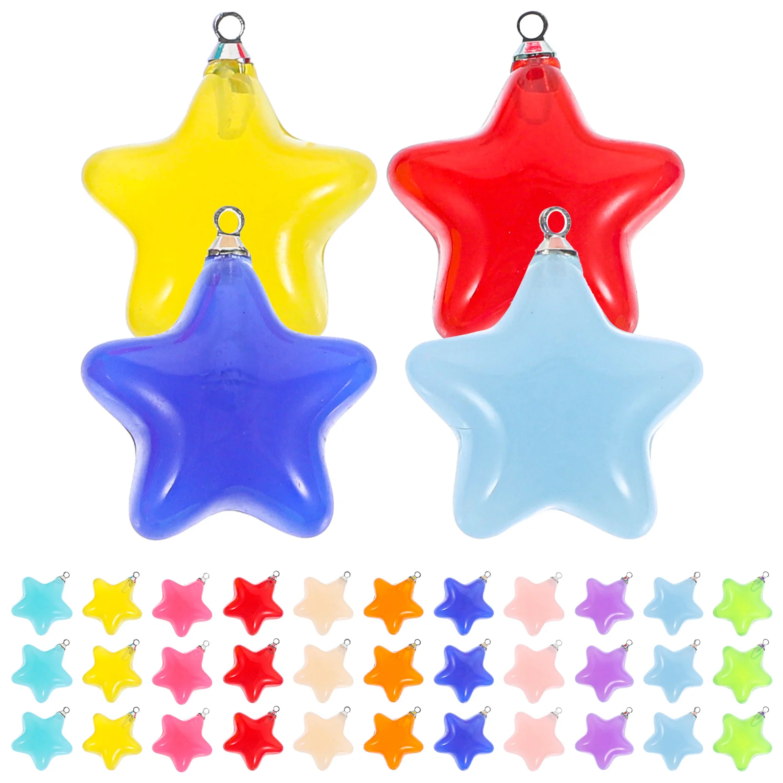 

60 шт., подвески для сумок с пятиконечной звездой, Подвески для изготовления ювелирных изделий