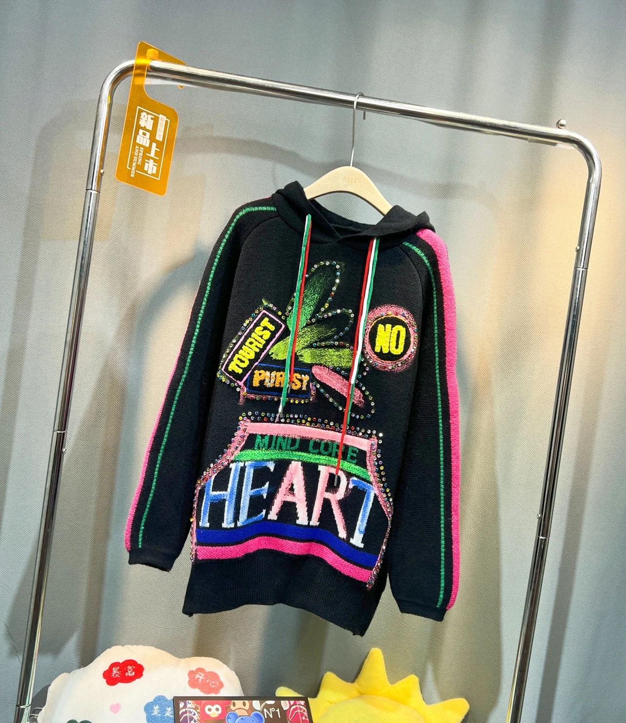 Женский трикотажный свитер с капюшоном Осень-зима