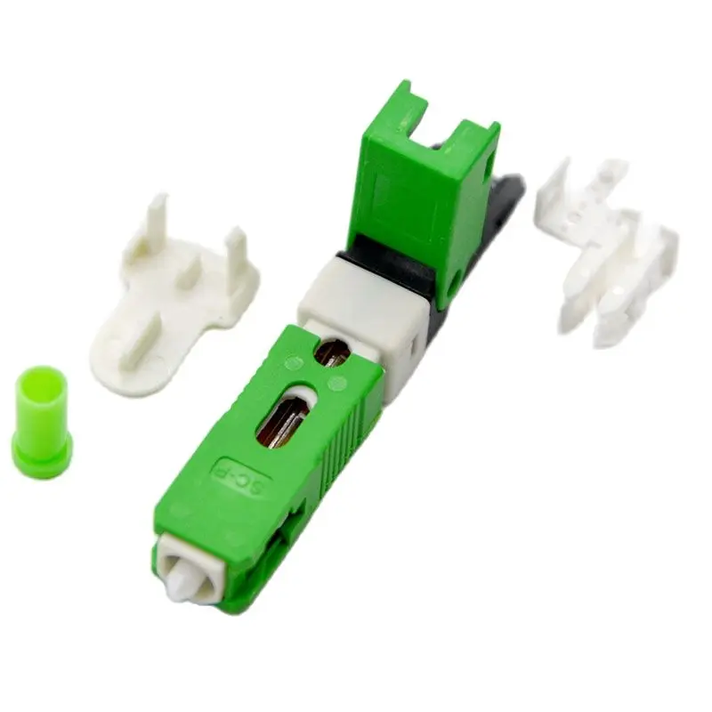 100,200pcs Fiber Optic Fast Connector Adapter FTTH Embedded Field Assembled Single Mode SC/APC ESC 250D Special Wholesale