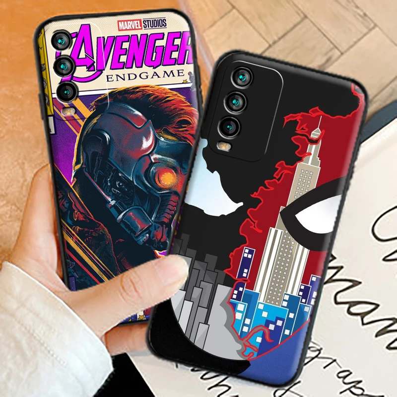 

Marvel Spiderman Phone Cases For Xiaomi Redmi 9AT 9 9T 9A 9C Redmi Note 9 9 Pro 9S 9 Pro 5G Coque Carcasa Soft TPU Funda
