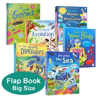 usborne books see inside popular science picture book for kids in english montessori toys educational booklets 22x28 cm big size