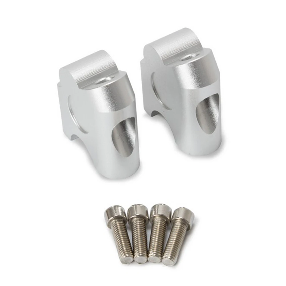 

Durable New Handlebar Riser Riser Clamp Chrome Clamp Extend For Ducati For Honda For Indian 1 Set Aluminum Alloy