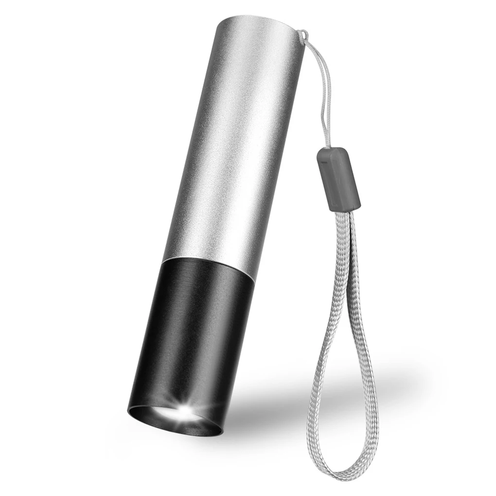 

Flashlight Portable LED Rechargeable Flash Light Adjustable Torch Hangable Hiking Lamp Multifunctional Handlamp