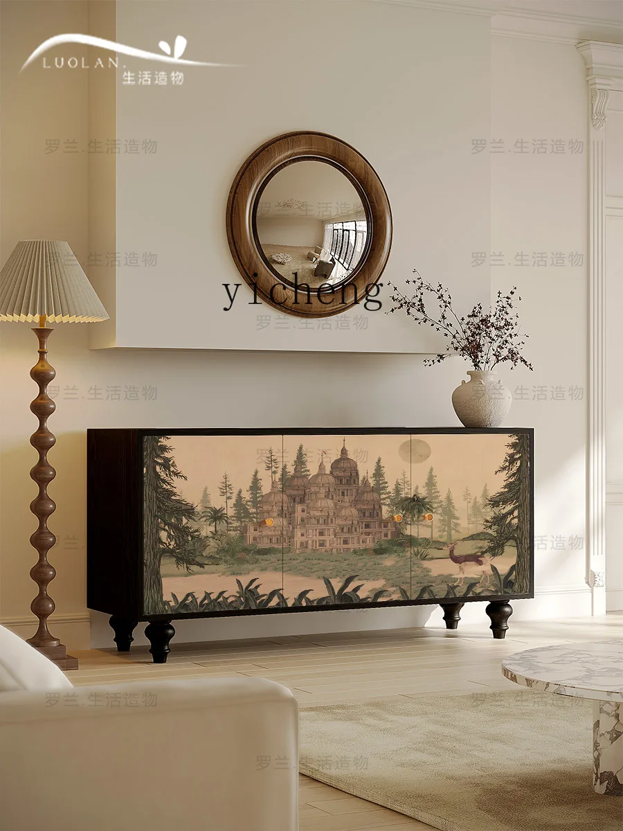 Домашний шкаф ZK средней древесины из массива дерева шкаф-сервант для гостиной и