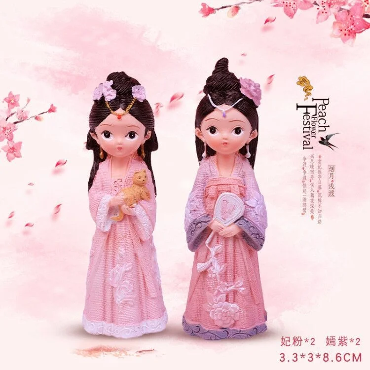 

Creative gift Hanfu girl trumpet palace style girl ornament girl desktop ornament