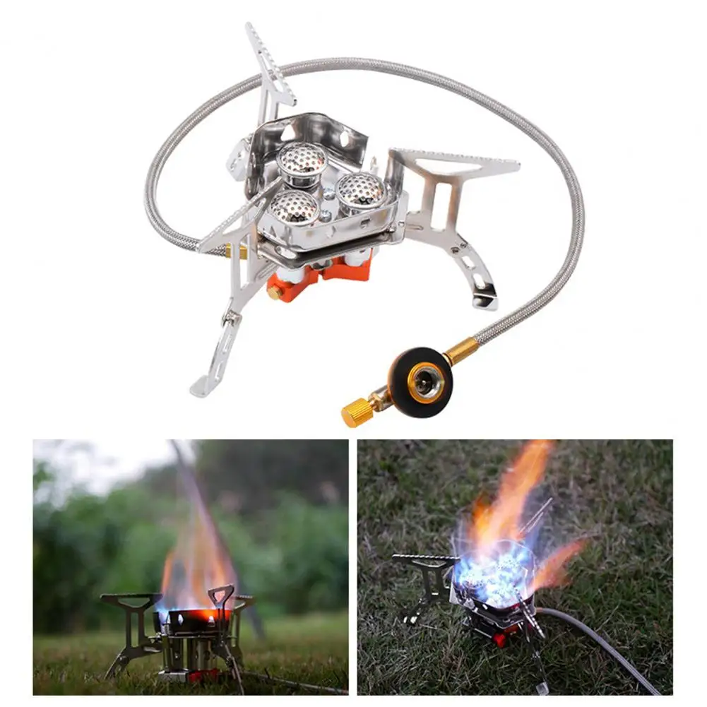 

Ultra-light Gas Stove Three Core Head High Stability Strong Pressure Resistance Camping Burner Outdoor Supply