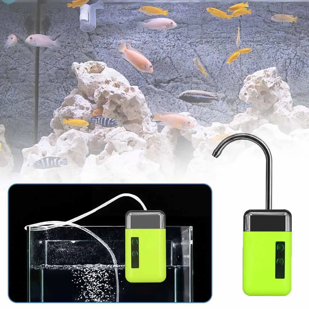 

2023 Outdoor Air Pump Portable Fishing Intelligent Multifunctional USB Rechargeable Pump Fish Aquarium Tank Accessories Oxy X0U2