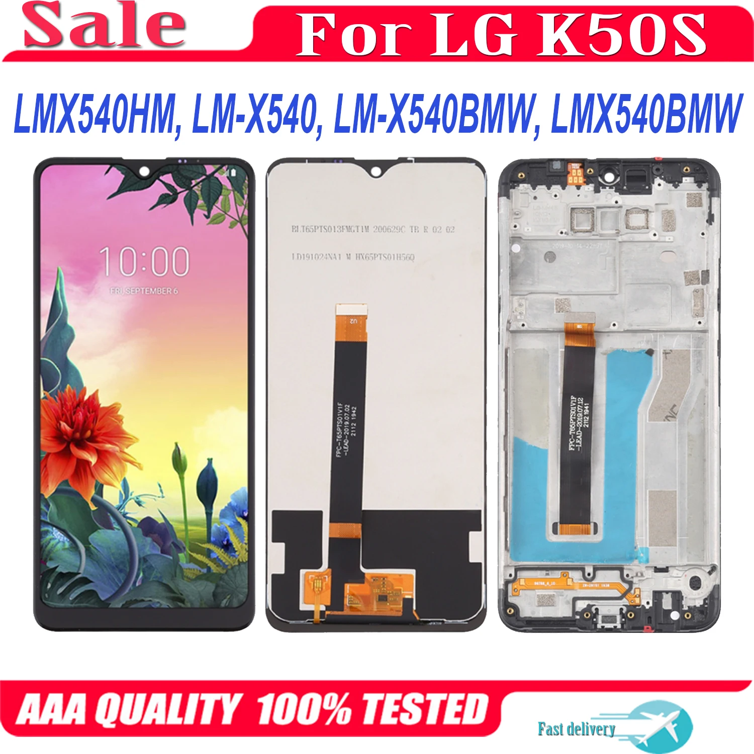 

6.5'' Original For LG K50S LMX540HM LM-X540 LM-X540BMW LMX540BMW LCD Display Touch Screen Digitizer Assembly