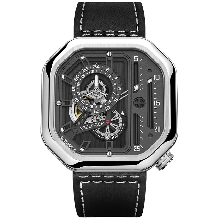 

AGELOCER Self-winding Automatic Mechanical Watches Men Luxury Watch Sport Design Luminous Waterproof 44mm Sapphire Clock