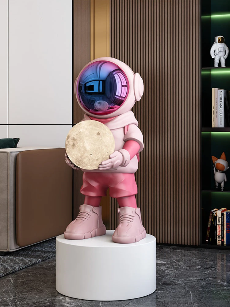 

Room Decor Astronaut Statue Living Room Large Floor Decoration TV Cabinet Decoration Modern Style Cartoon Astronaut Art Figurine
