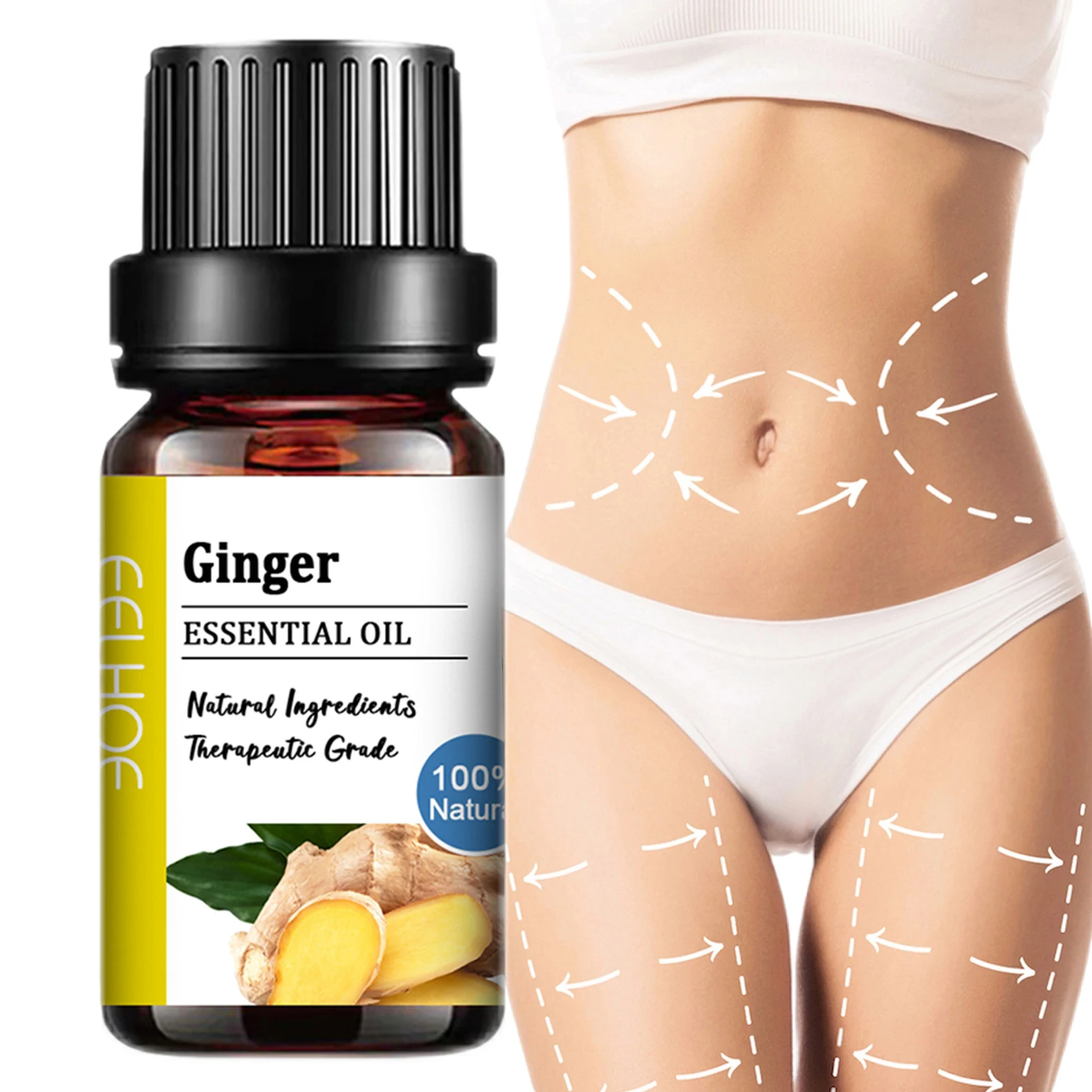 

Ginger Oil Natural Ginger Oil For Lymphatic Drainage Natural Ginger Massage Oil For Tummy Waist Slimming Oil For Abdomen Belly